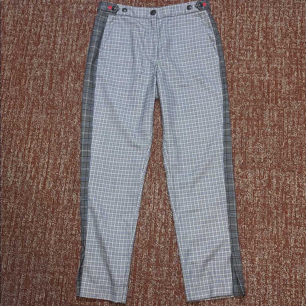 Rag & Bone Meki checked pant multi check plaid menswear style cropped trouser 4